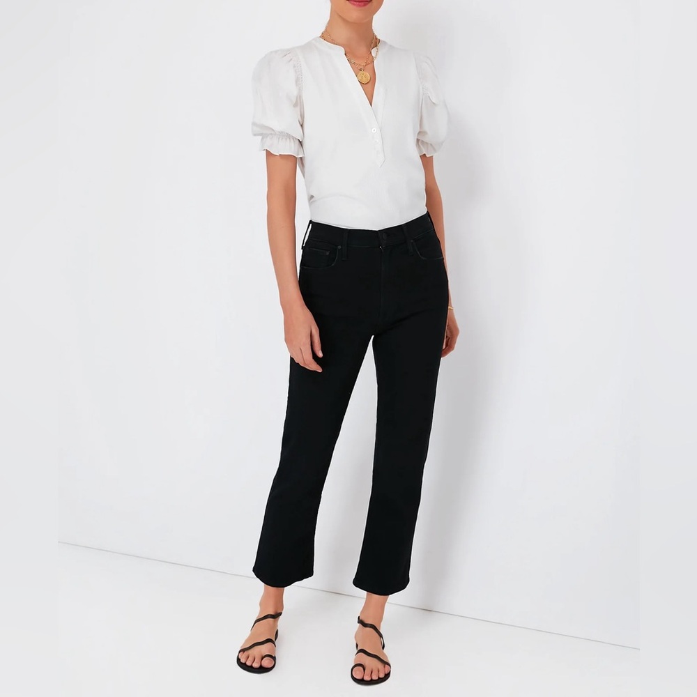 MOTHER high waisted Rider ankle jean - Not Guilty (distressed black) - sz 29